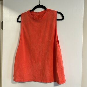 Women’s lululemon all yours tank top. Orange acid wash. Size 8
